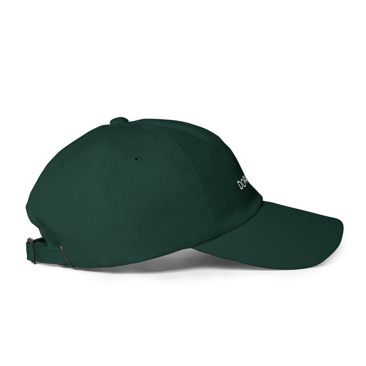 Dopamine Embroidered Baseball Hat in Bottle Green