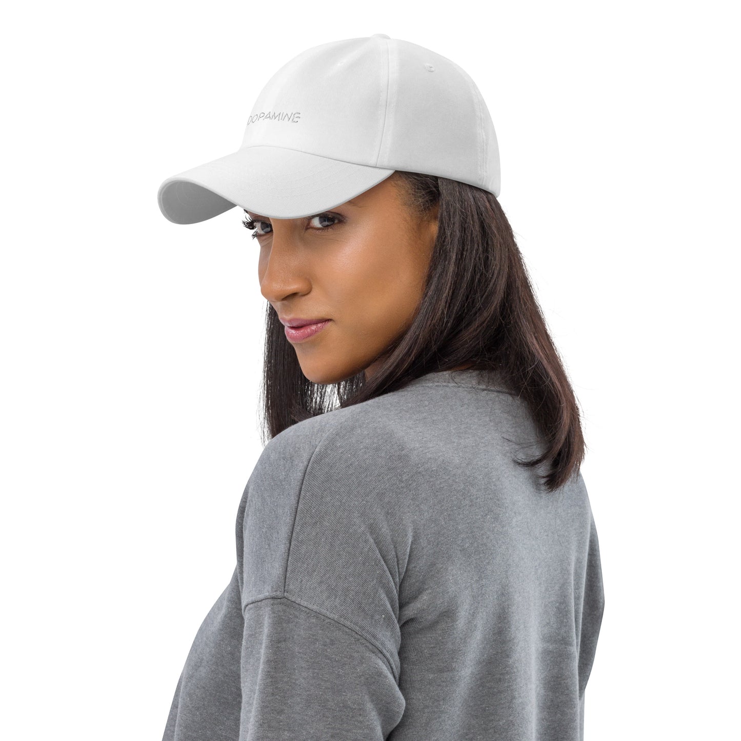 Embroidered Dopamine Slogan  Red Tonal  Cap