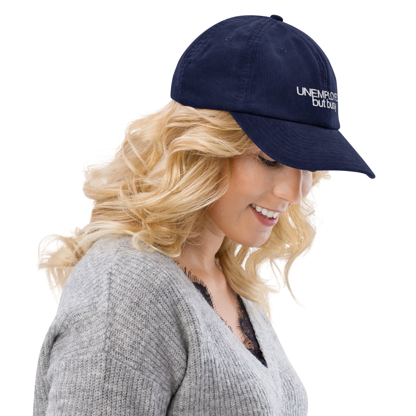 Unemployed but Busy Unisex Corduroy Hat