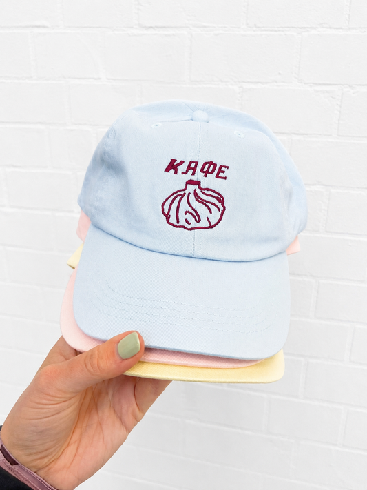 Baby Blue Embroidered Khinkali Cafe Cap