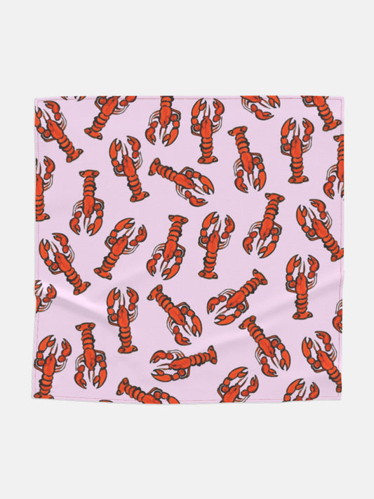 Painted Lobster Satin Bandana