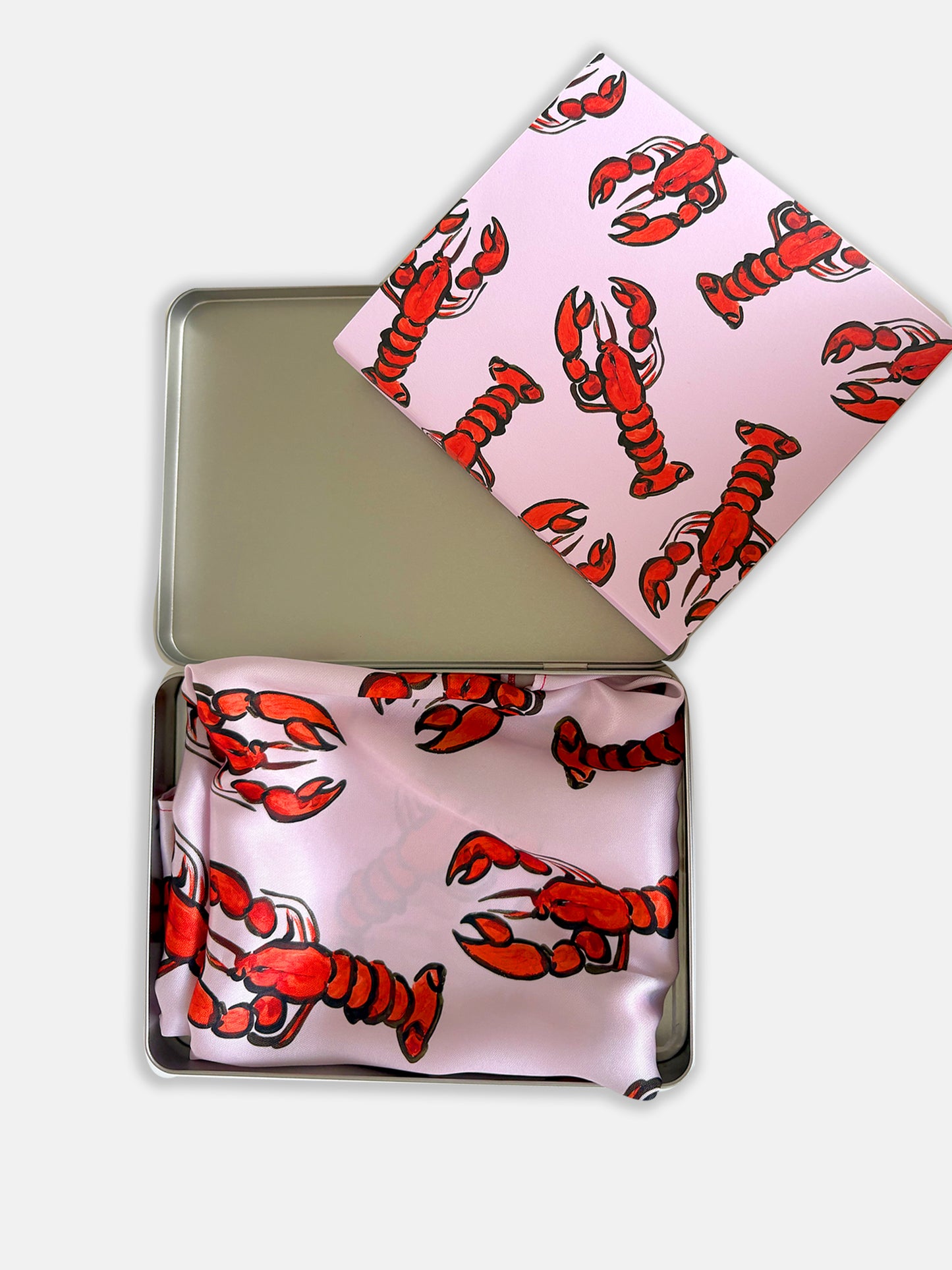 Painted Lobster Satin Bandana