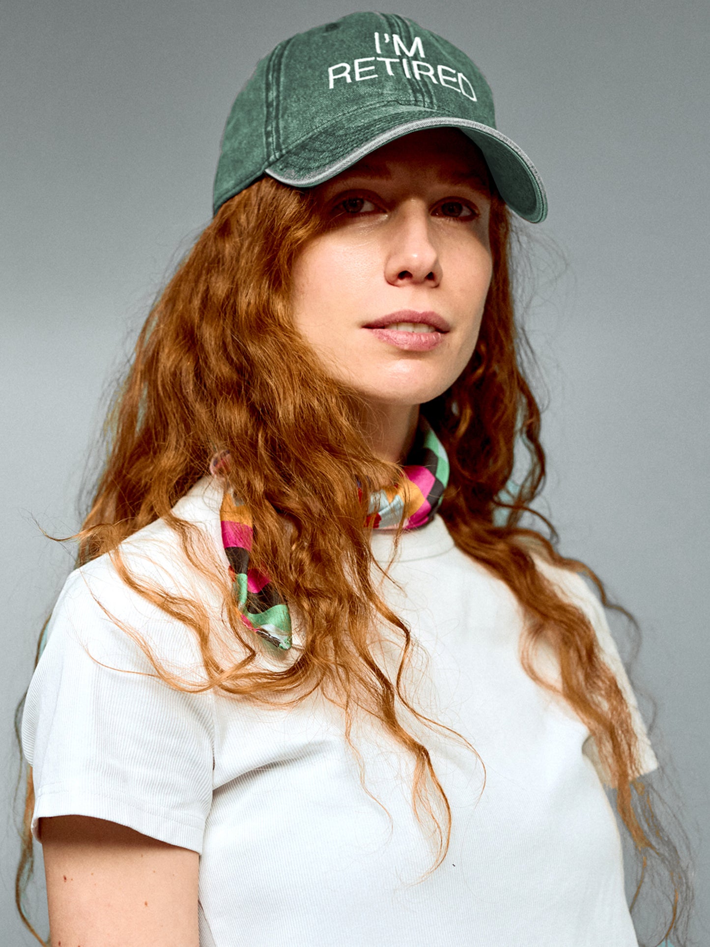 I'm Retired Embroidered Unisex Cap in Forest Green