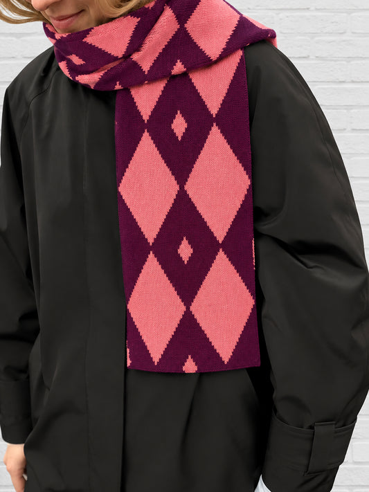 Argyle Wool and Cashmere in Tonal Pinks