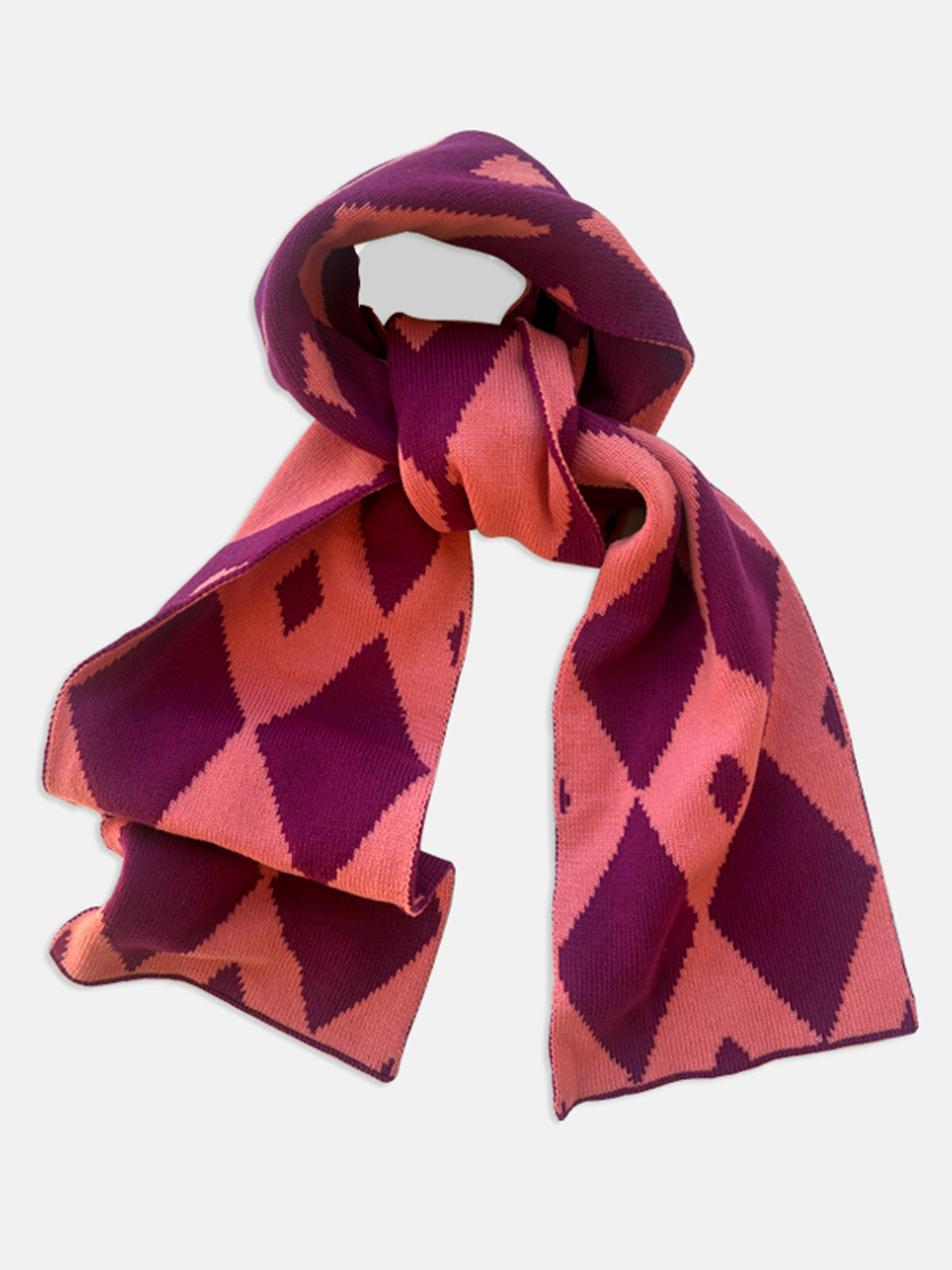 Argyle Wool and Cashmere in Tonal Pinks