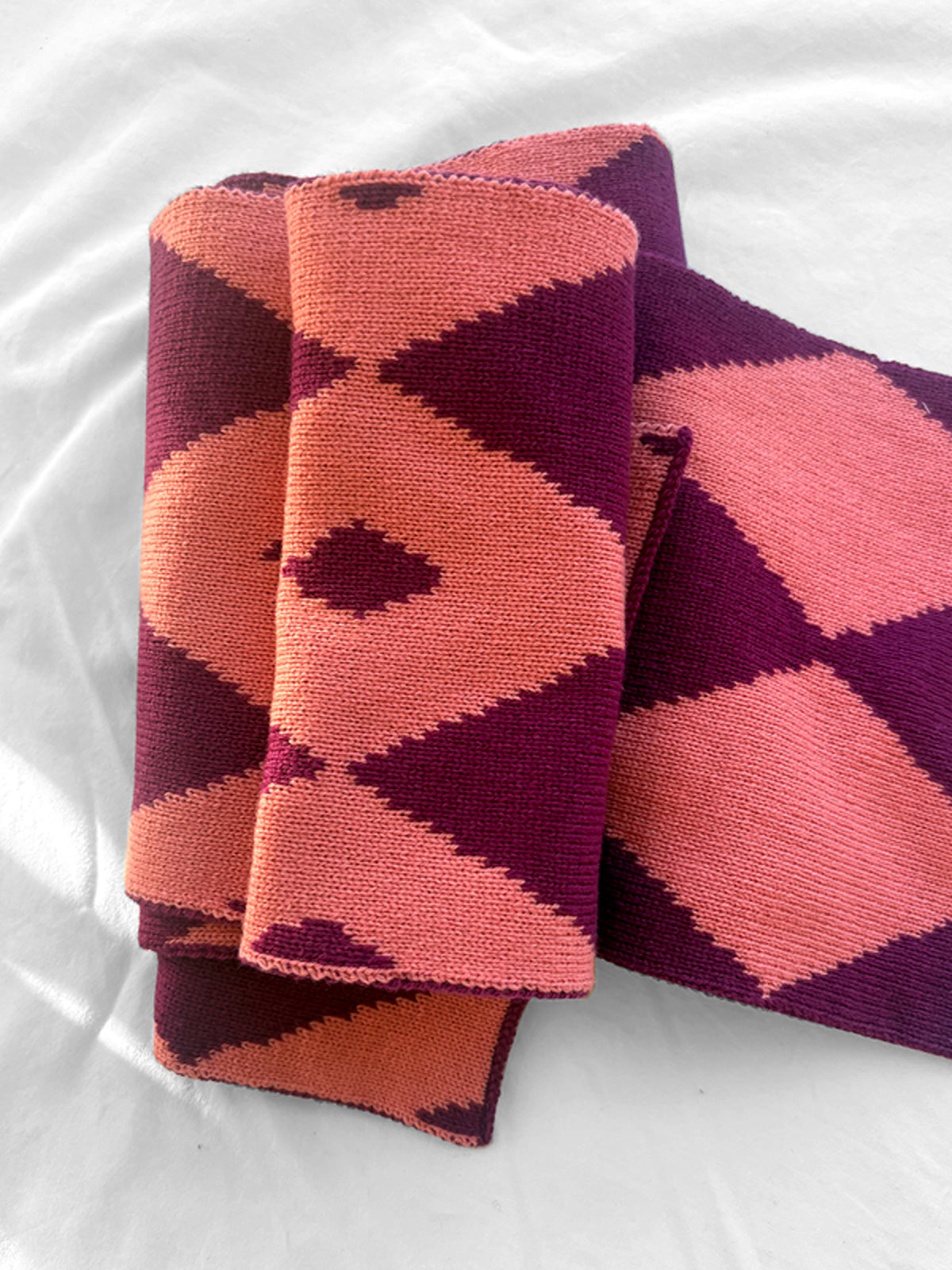 Argyle Wool and Cashmere in Tonal Pinks