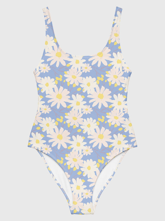 Painted Daisy Scoop Back Swimsuit