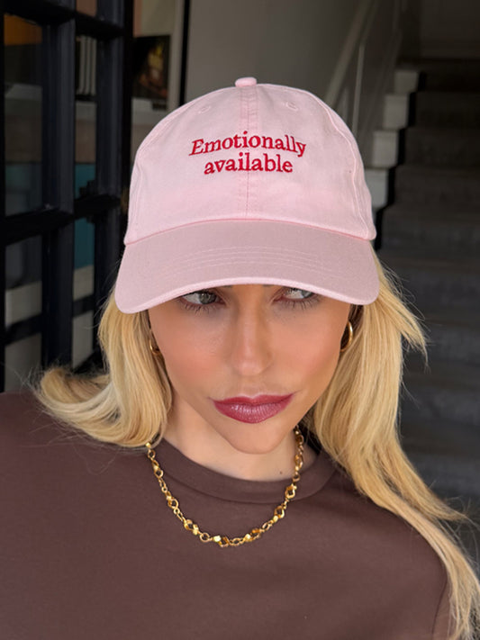 Emotionally Available Pink and Red Cap
