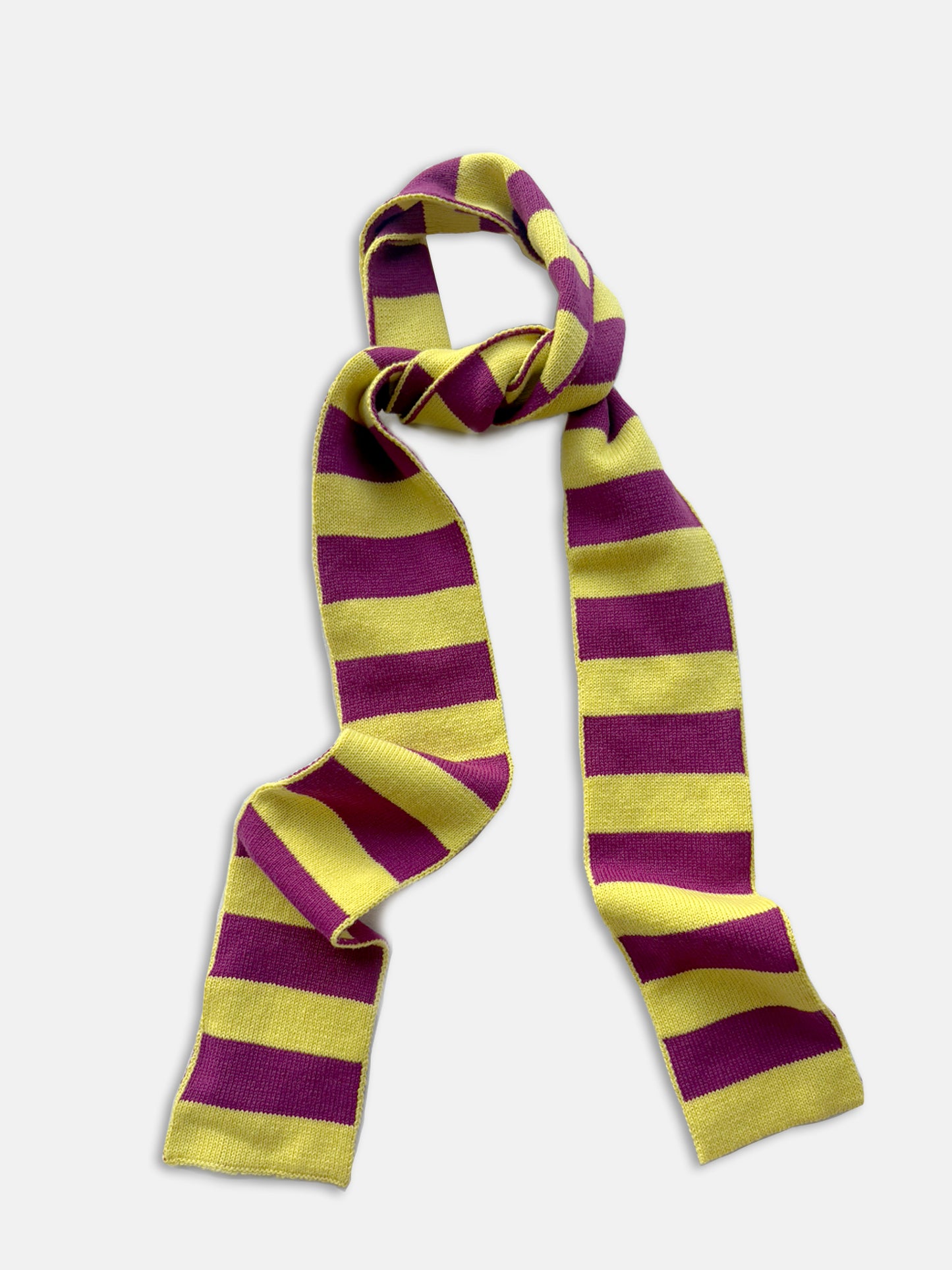 Wool and Cashmere Skinny Scarf with Stripes in Blue and Teal