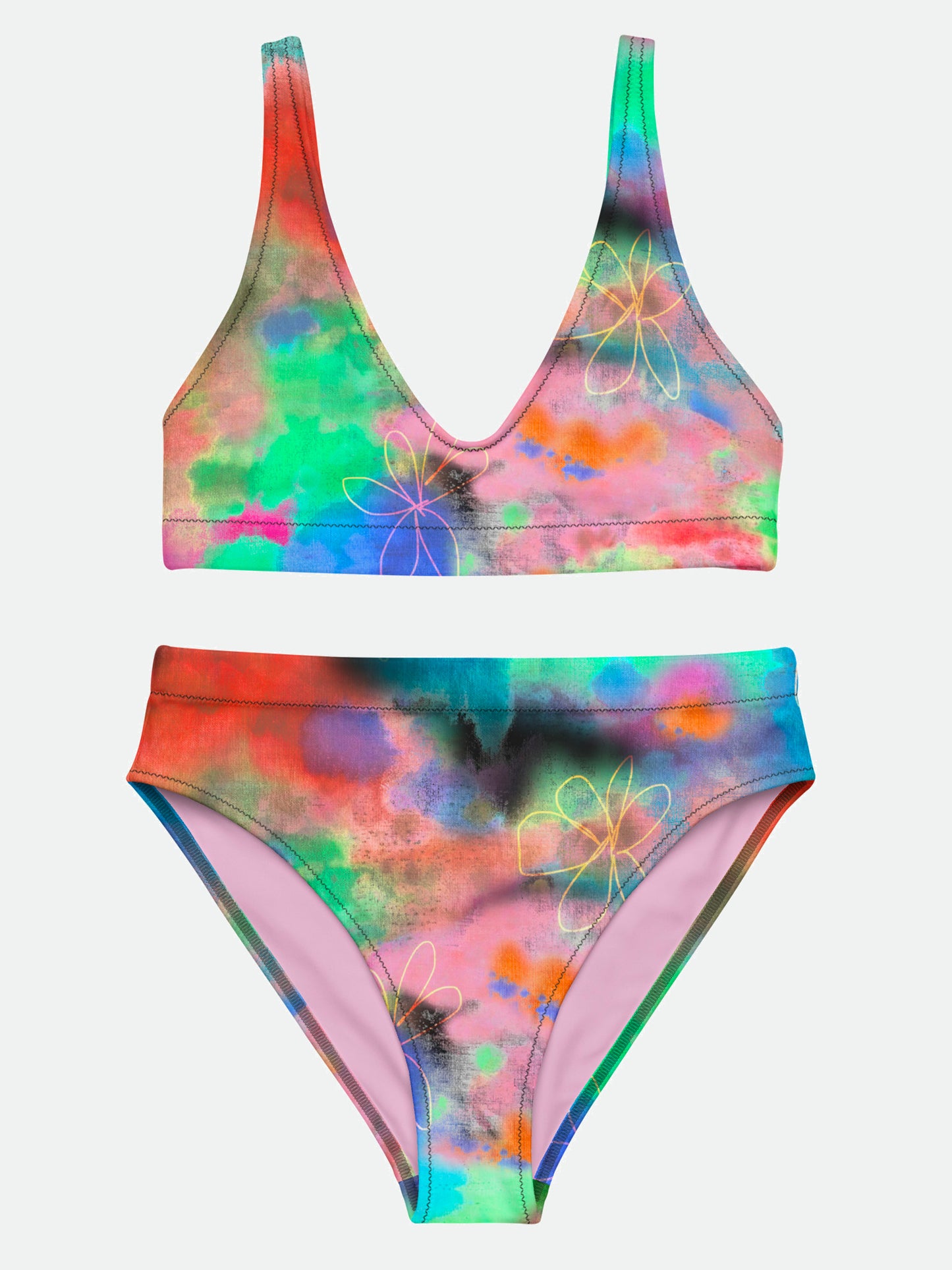 Tie Dye Recycled High-waisted Bikini