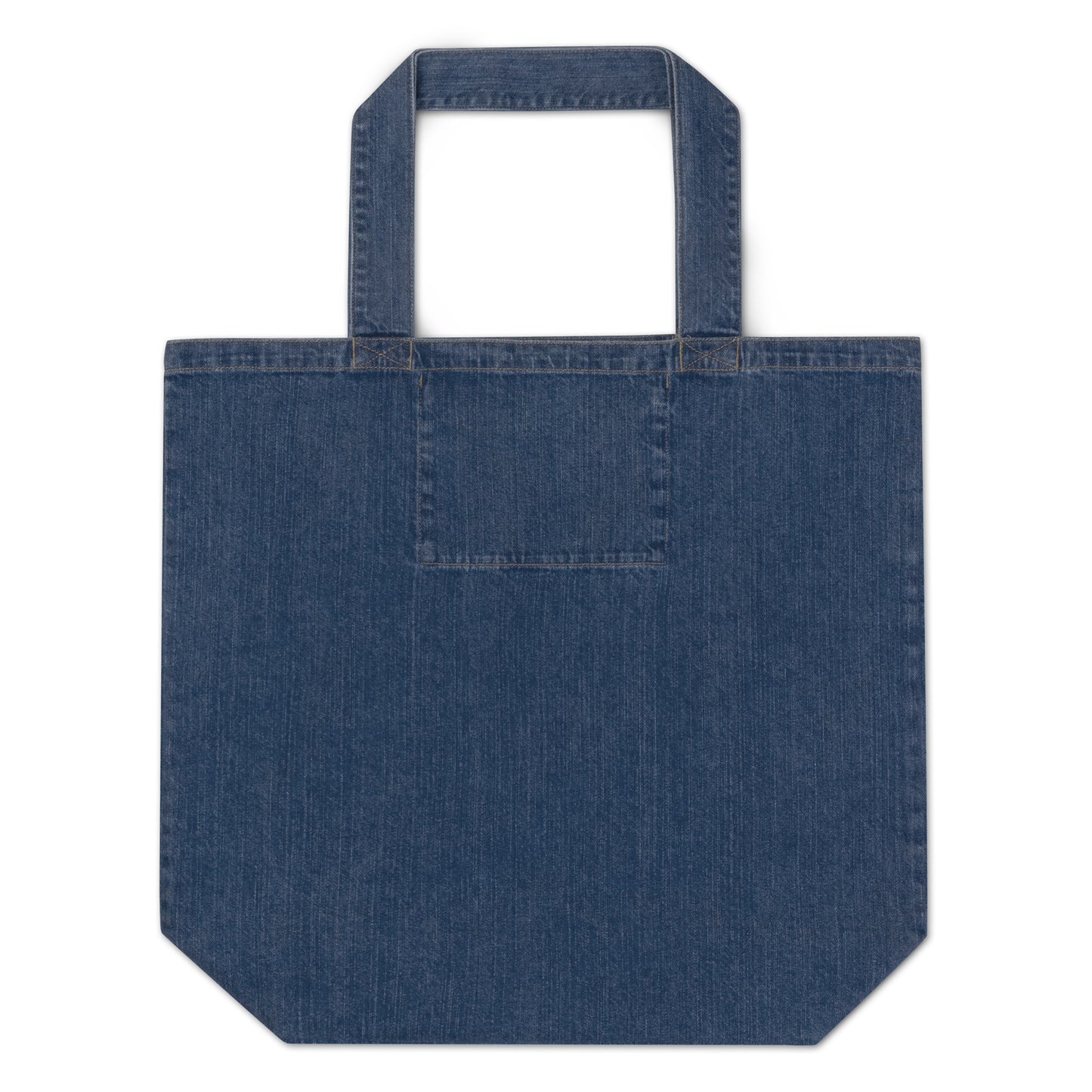 Dopamine Slogan Organic Indigo Denim Tote Bag