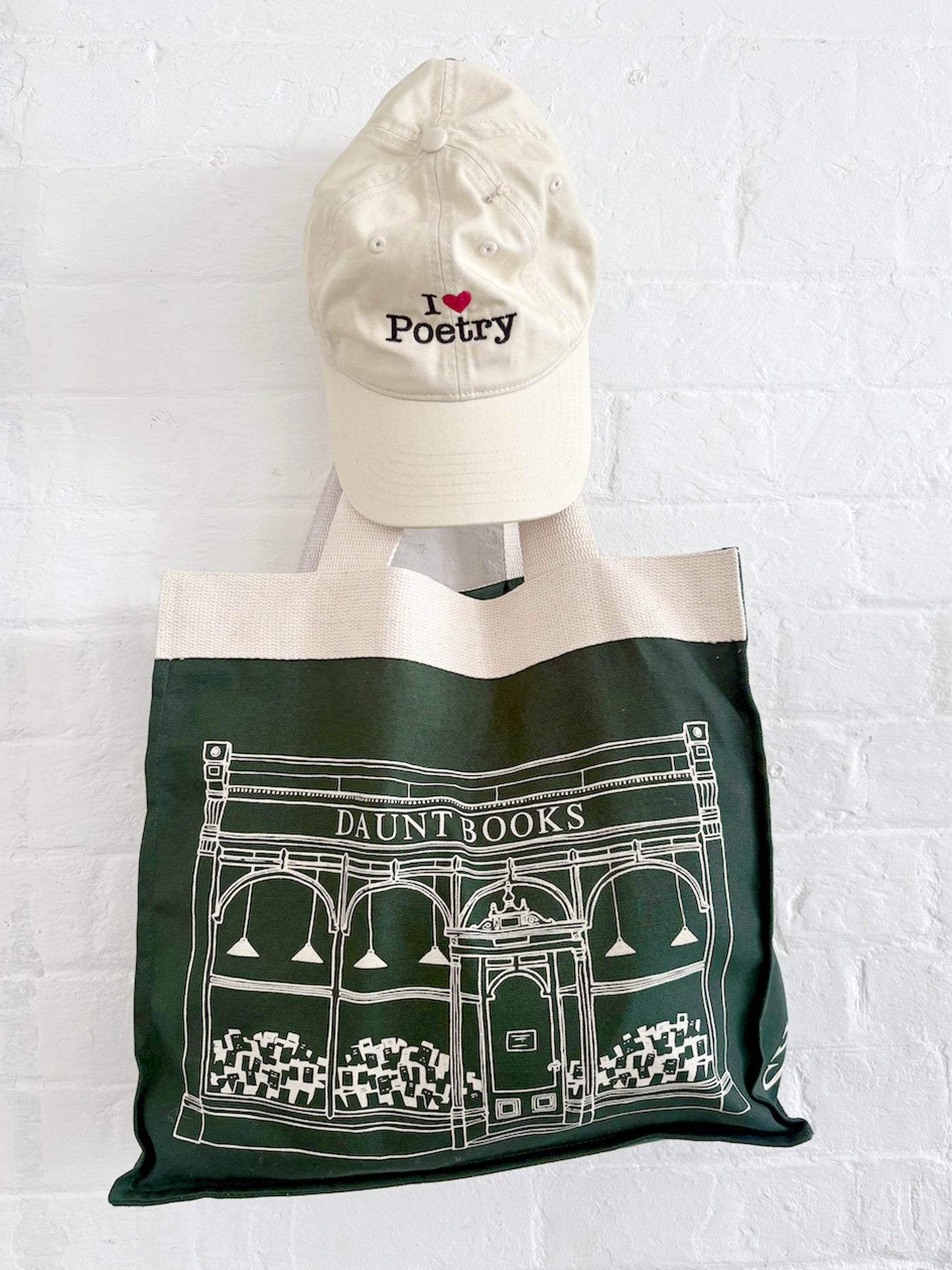 I ❤️ Poetry Organic Embroidered Cap