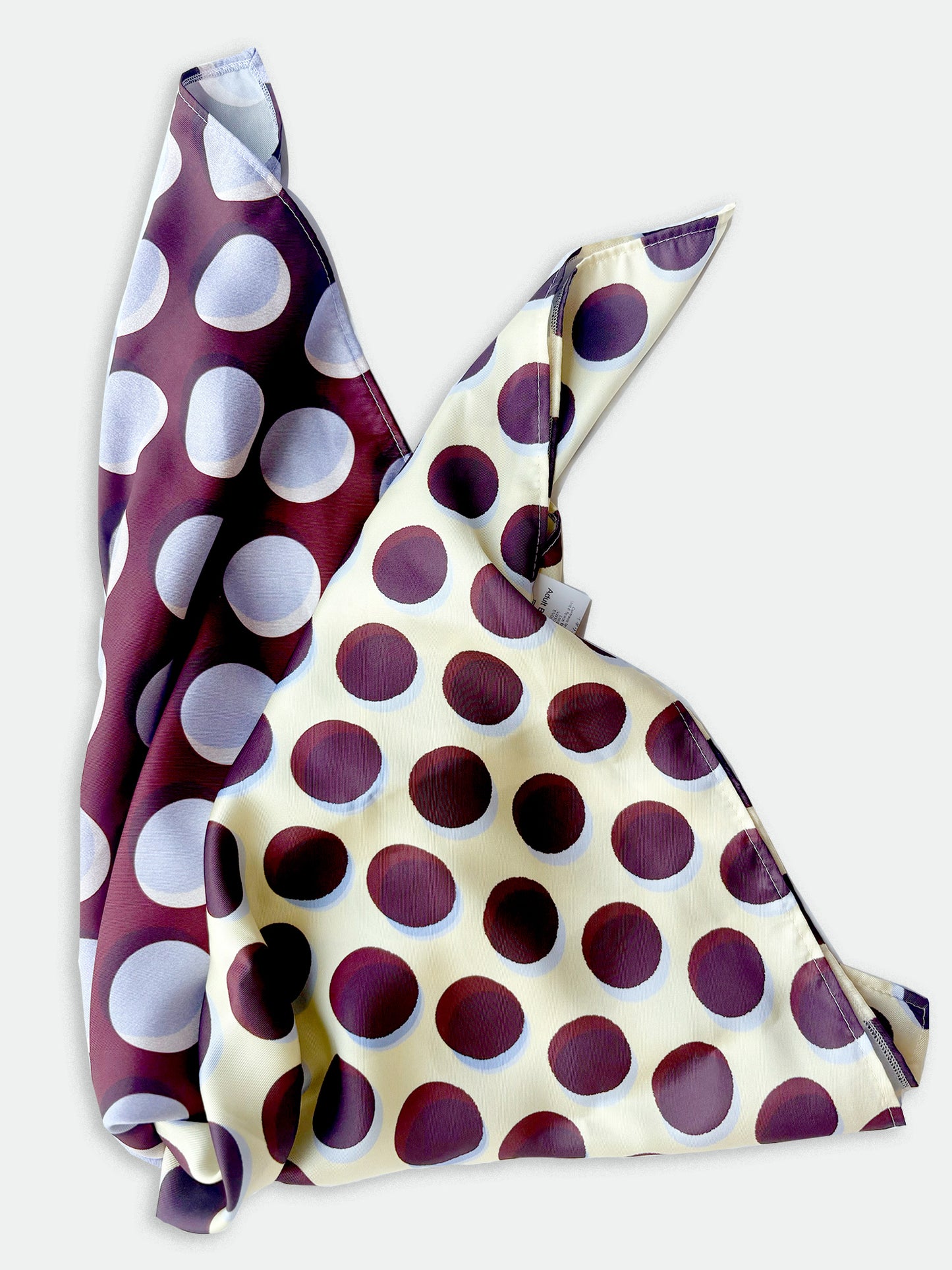 Polka dot Satin Bandana in Chocolate