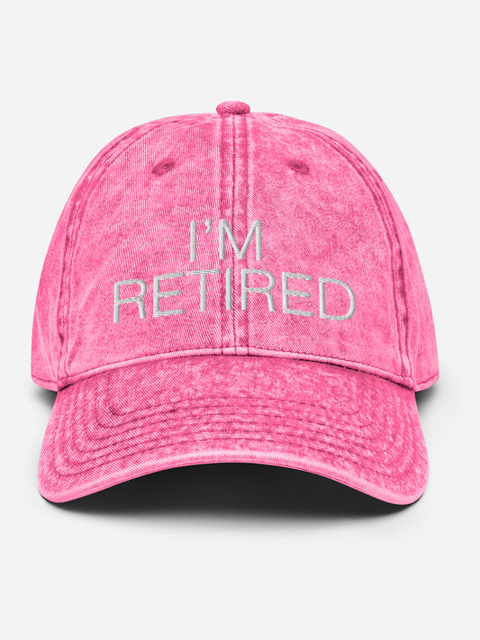 I'm Retired... Washed Cotton Summer Cap