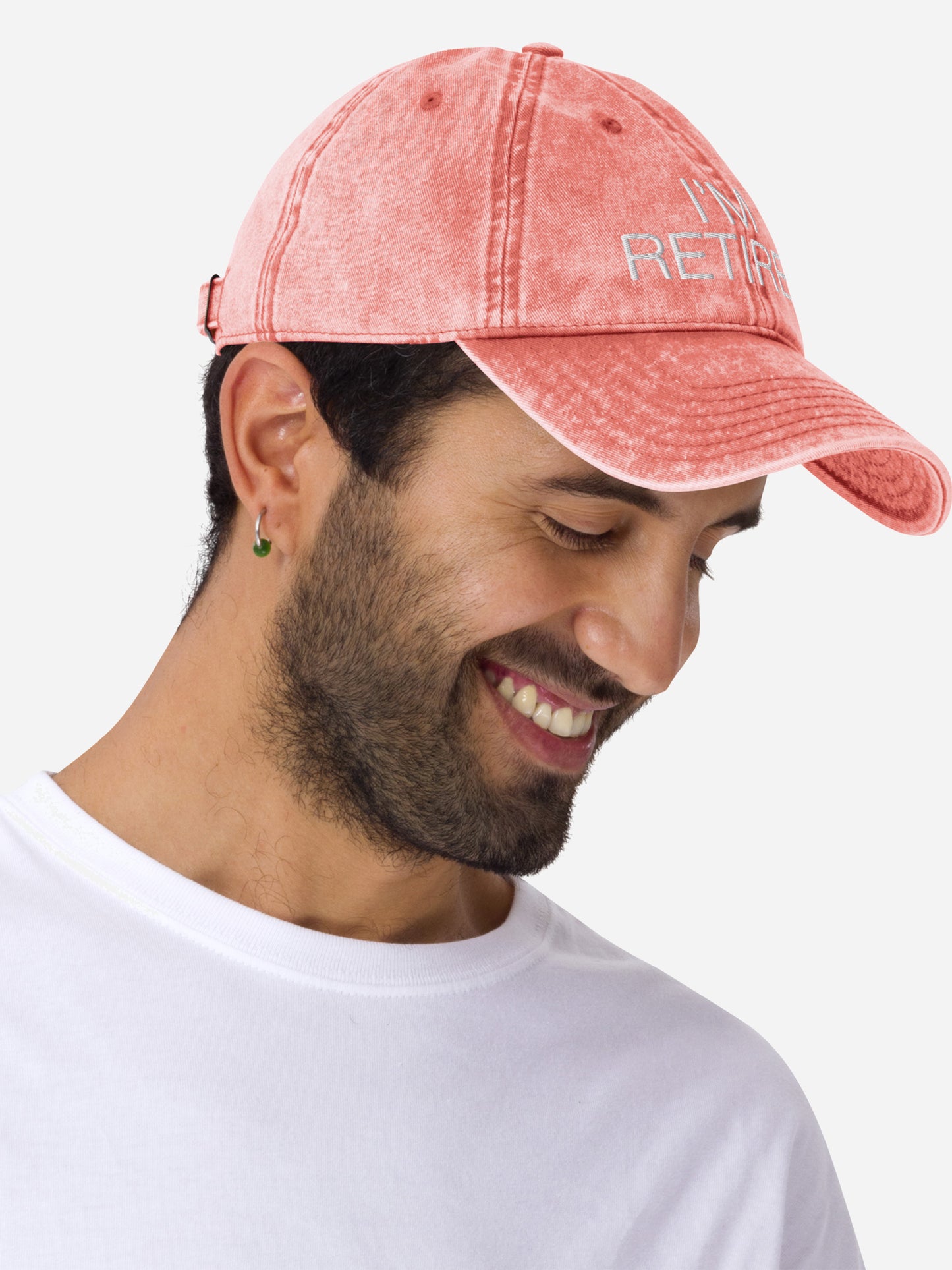 I'm Retired Embroidered Unisex Cap in Terracotta
