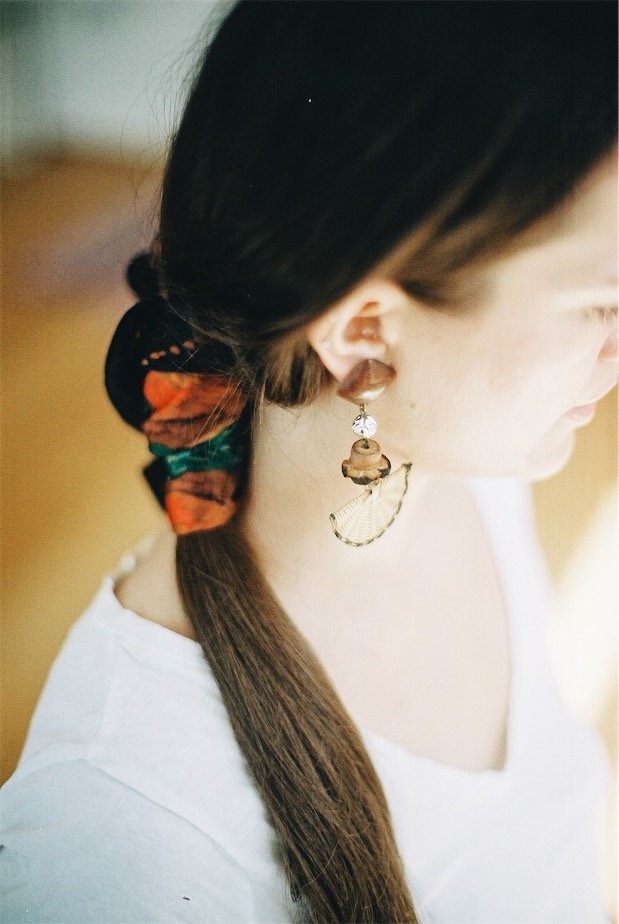 Pomegarante Mini Satin Silk Scarf