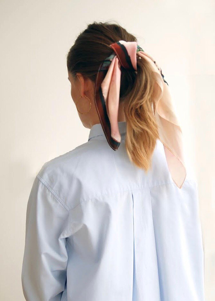 Peonies Real Satin Silk Bandana