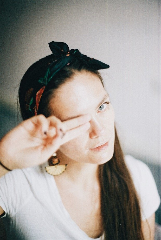 Pomegarante Mini Satin Silk Scarf