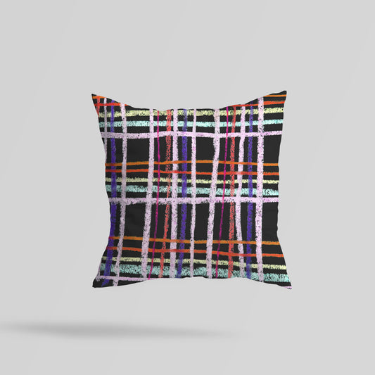 Pastel Grid Reversible Cushion