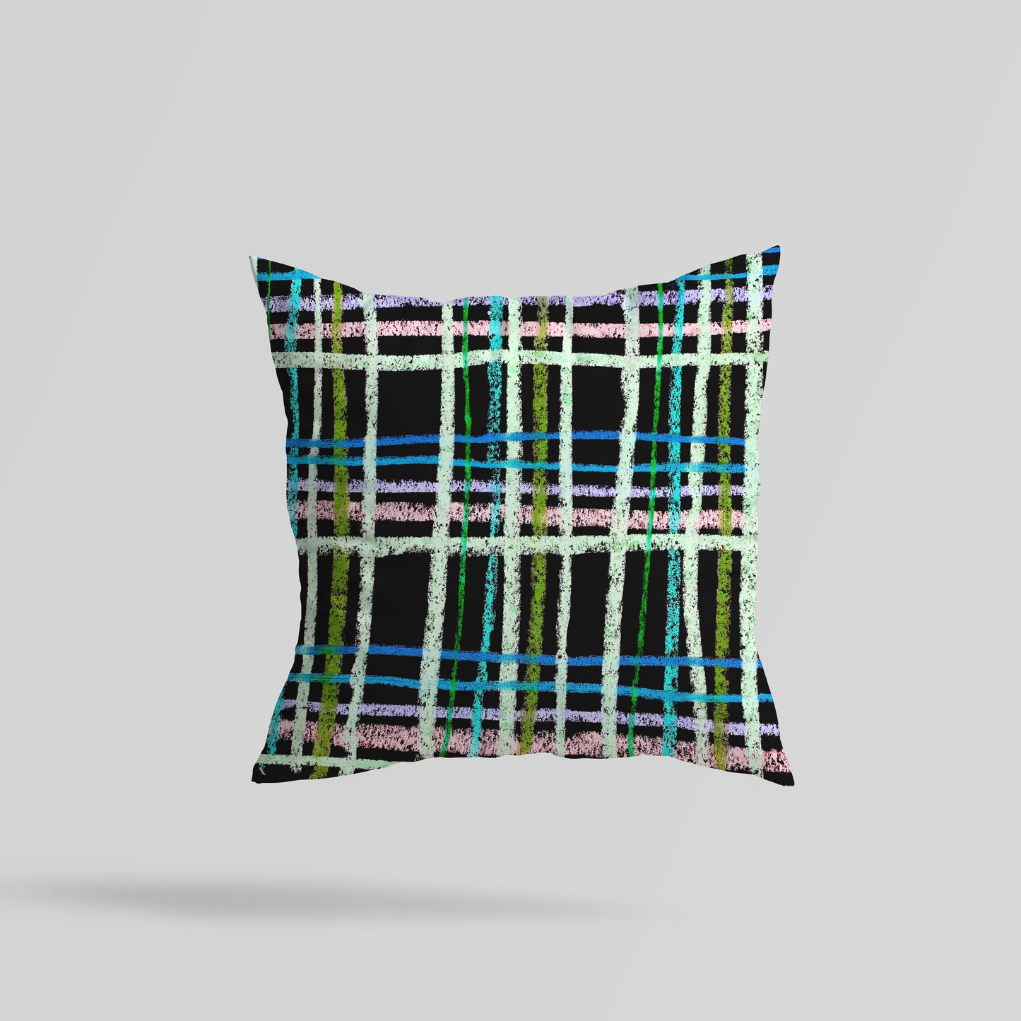 Pastel Grid Reversible Cushion