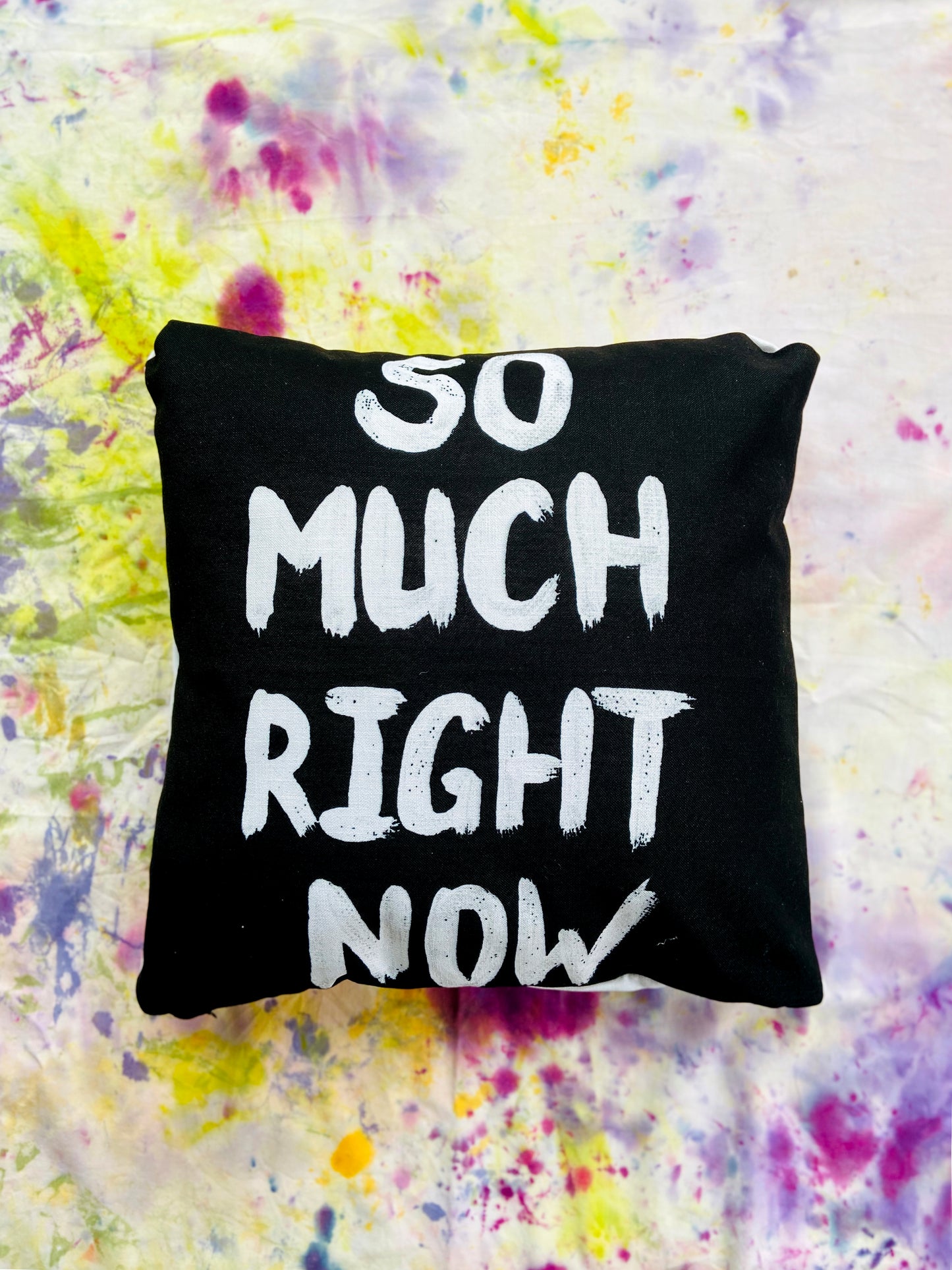 Kiss Slogan Reversible Cushion