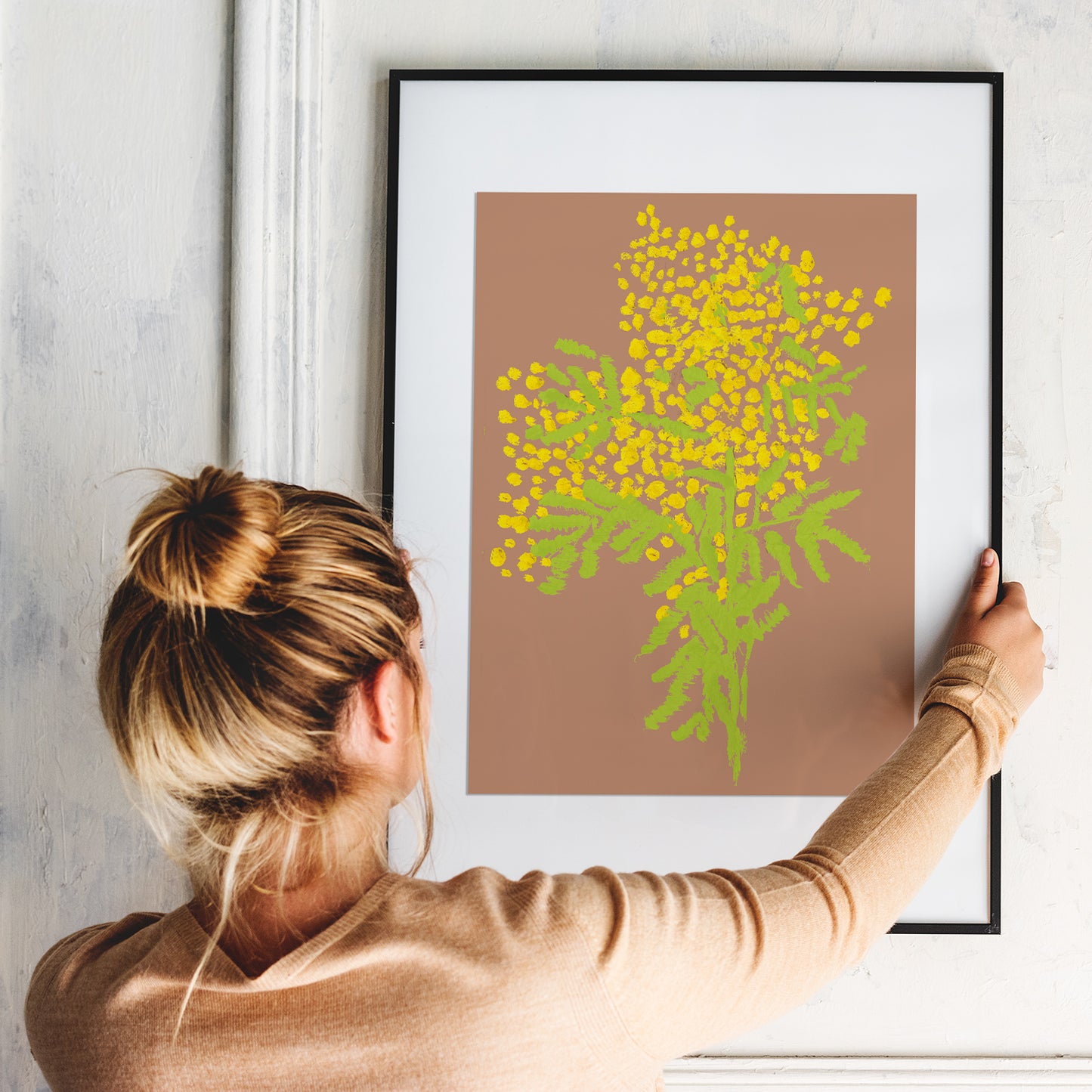Mimosa Painted Graphic. A3 Artwork
