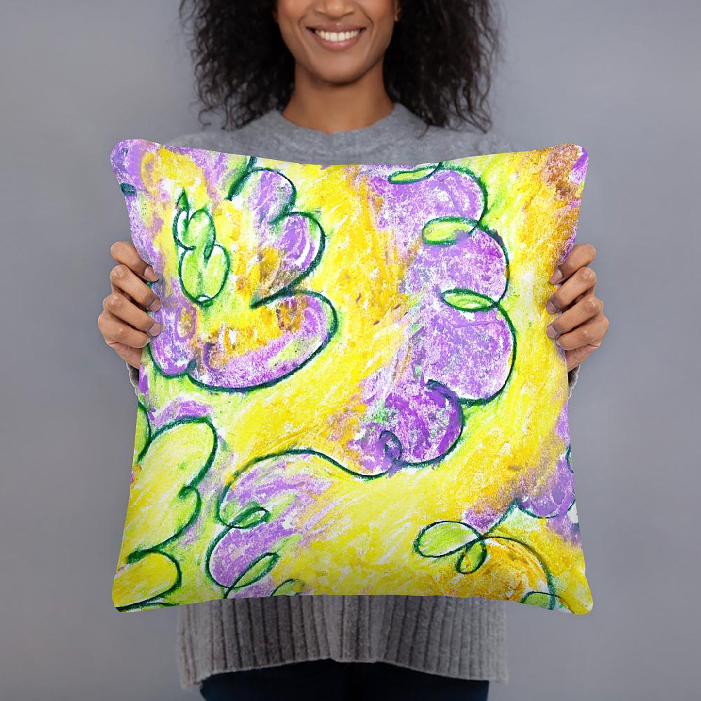 Abstract Print Reversible Cushion