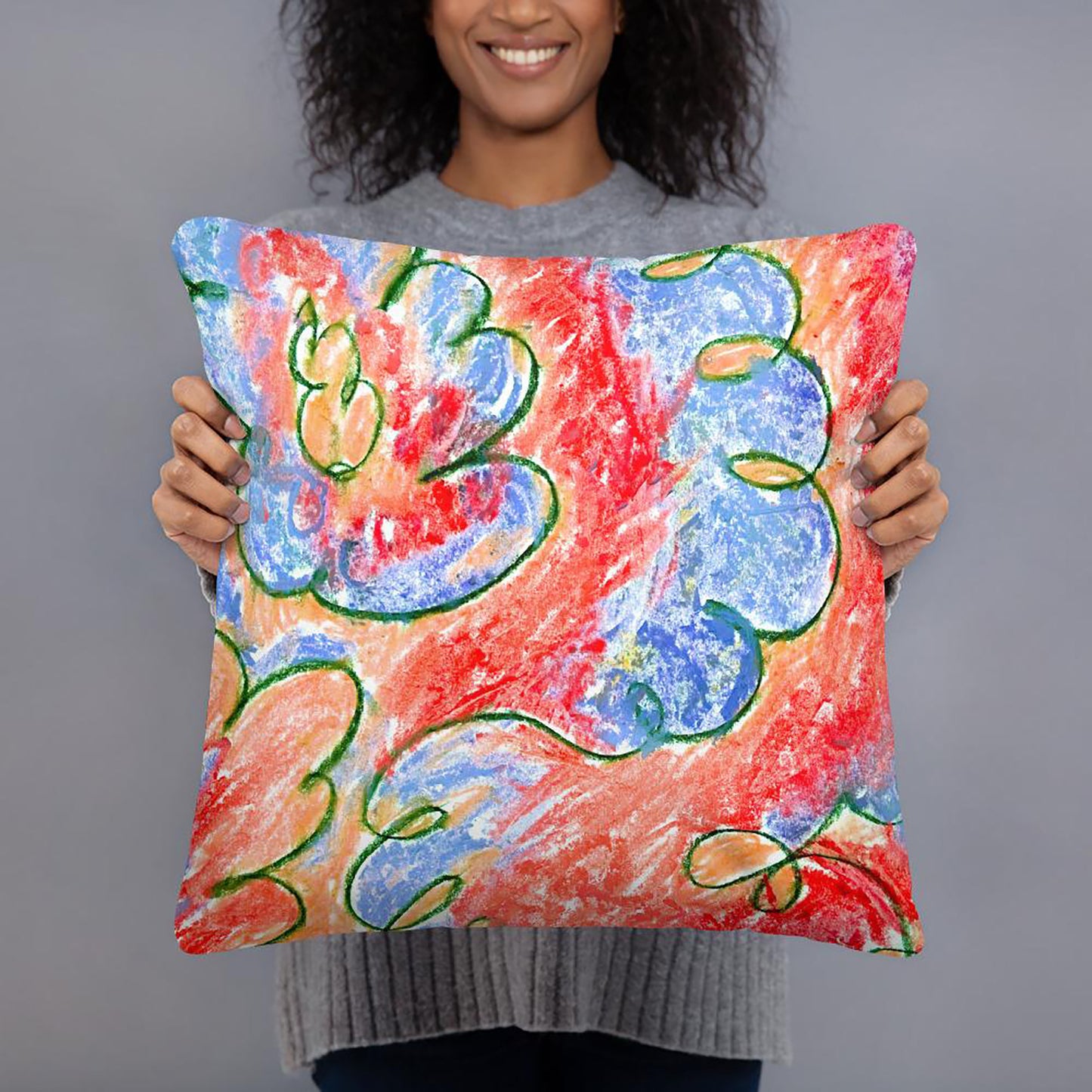 Abstract Print Reversible Cushion