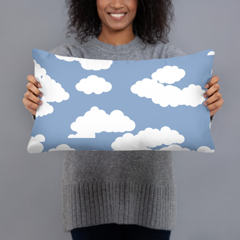 Pillow Talk Cloud Linen Look Canvas Cushion