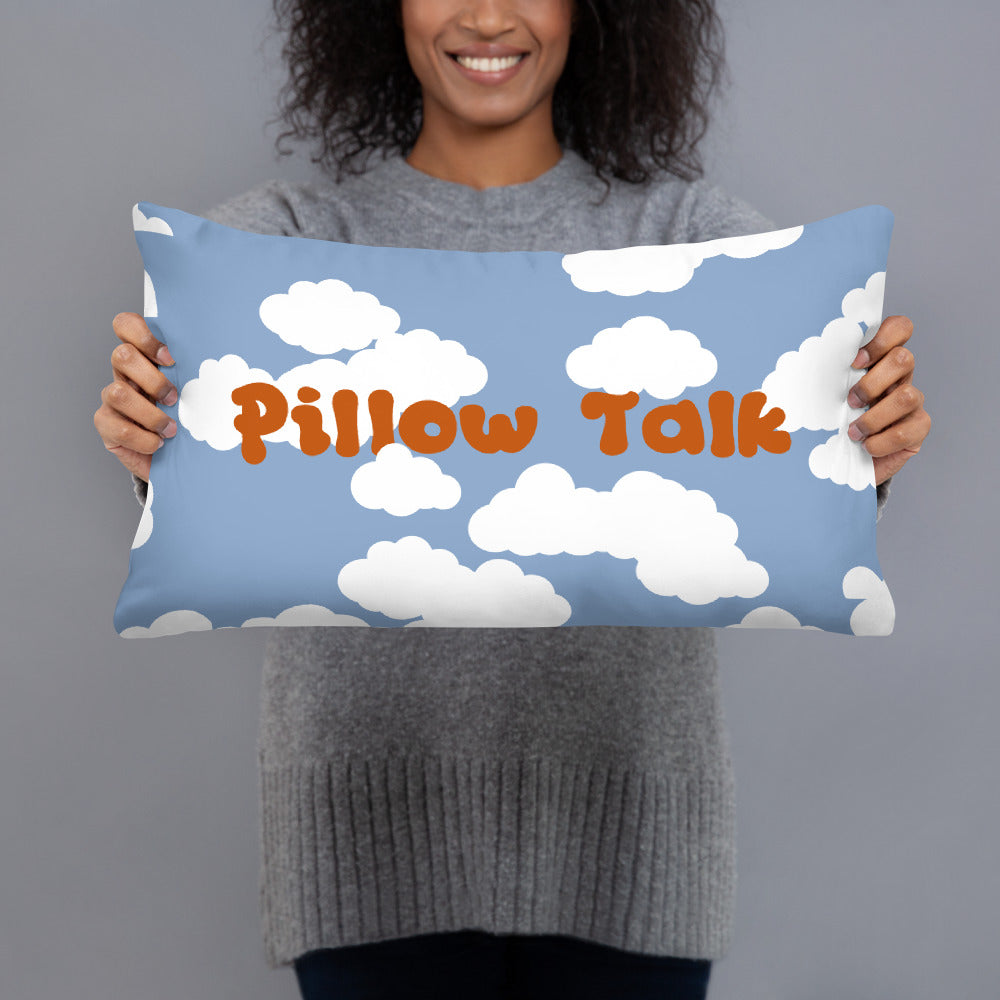 Pillow Talk Cloud Linen Look Canvas Cushion