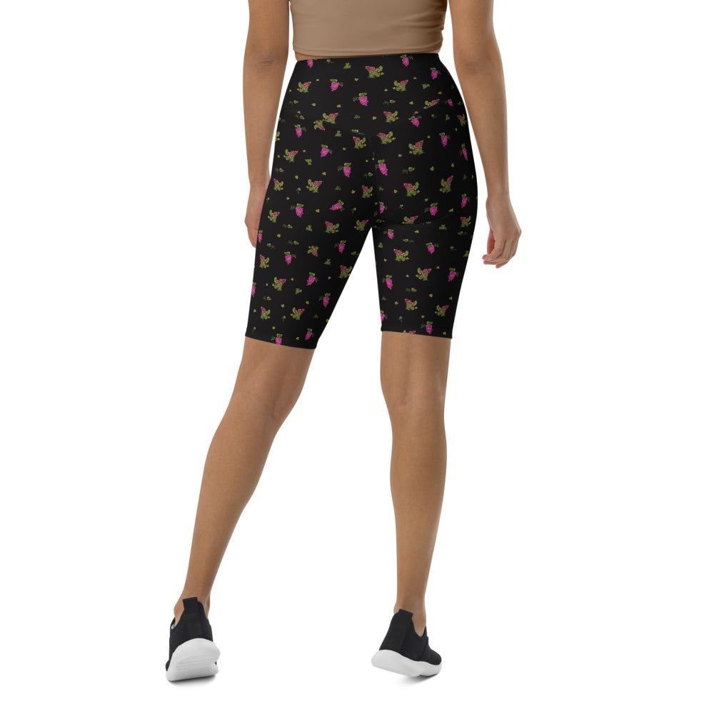 Grape Print Cycling Shorts