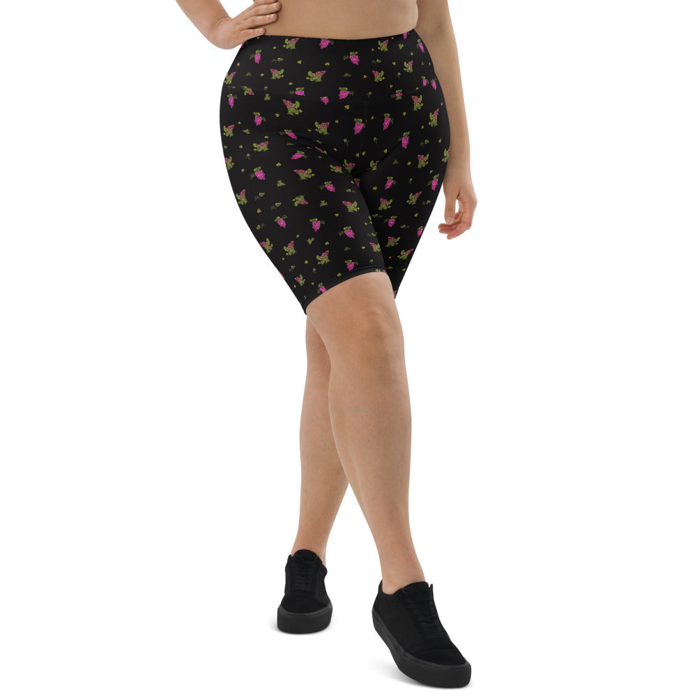 Grape Print Cycling Shorts