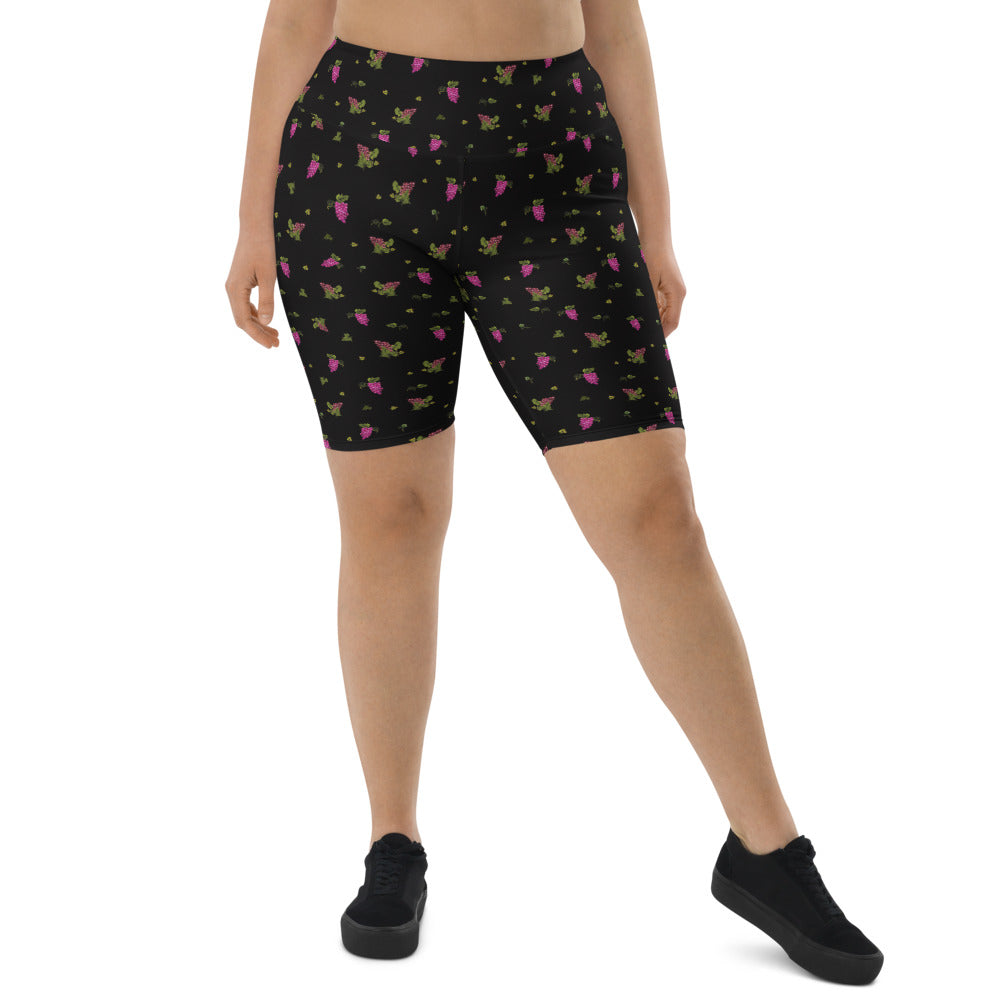 Grape Print Cycling Shorts