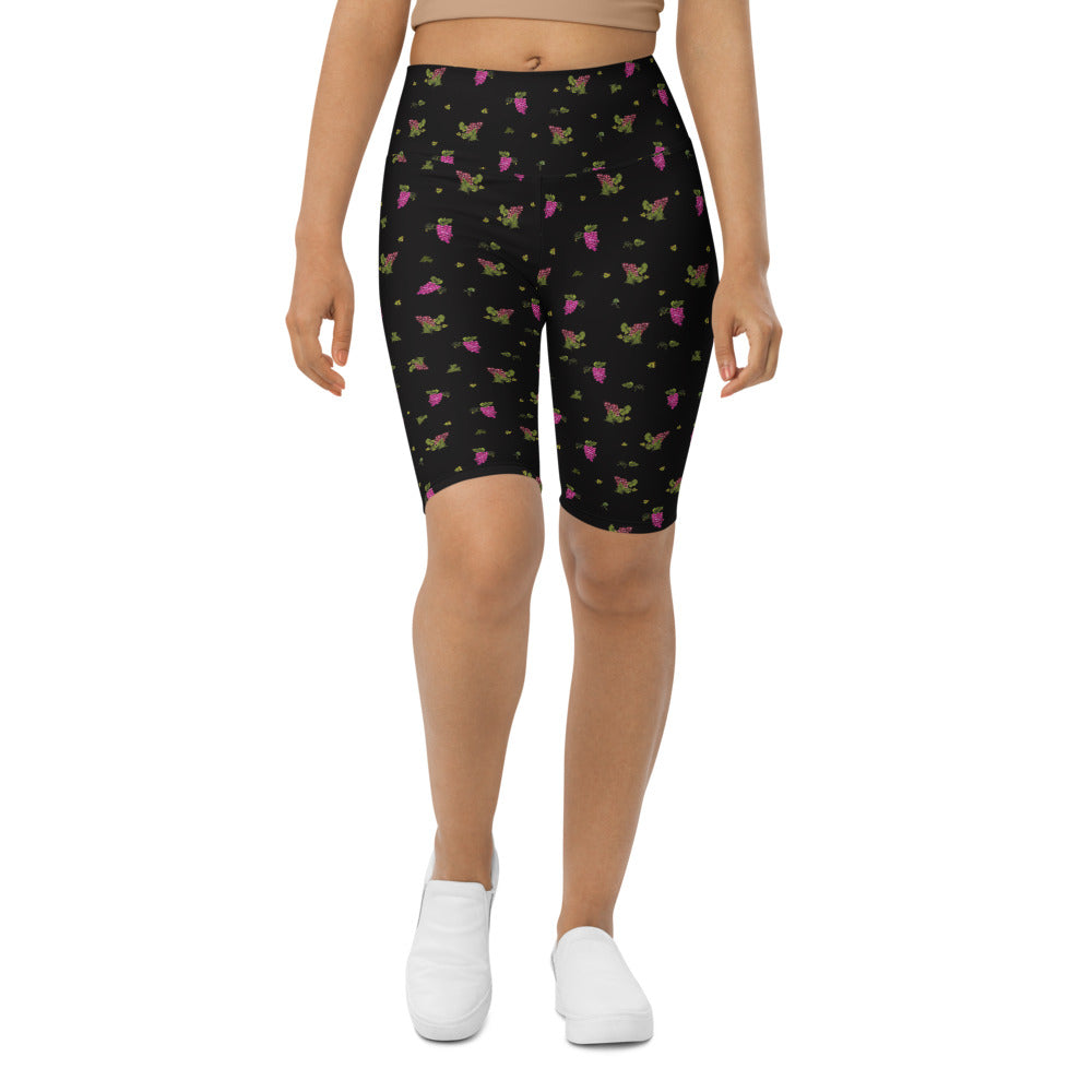 Grape Print Cycling Shorts