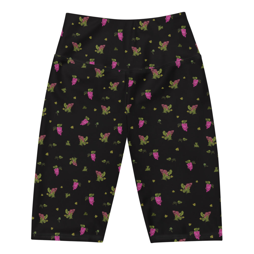 Grape Print Cycling Shorts