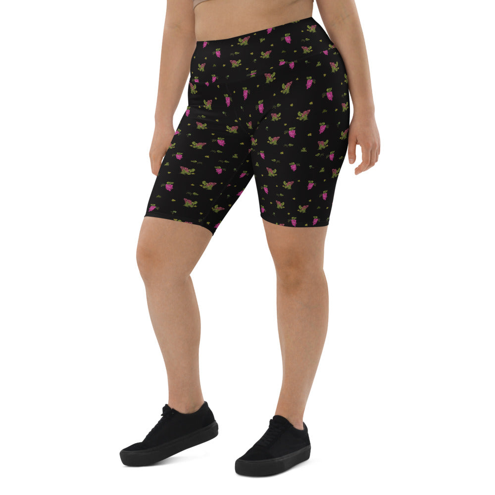 Grape Print Cycling Shorts