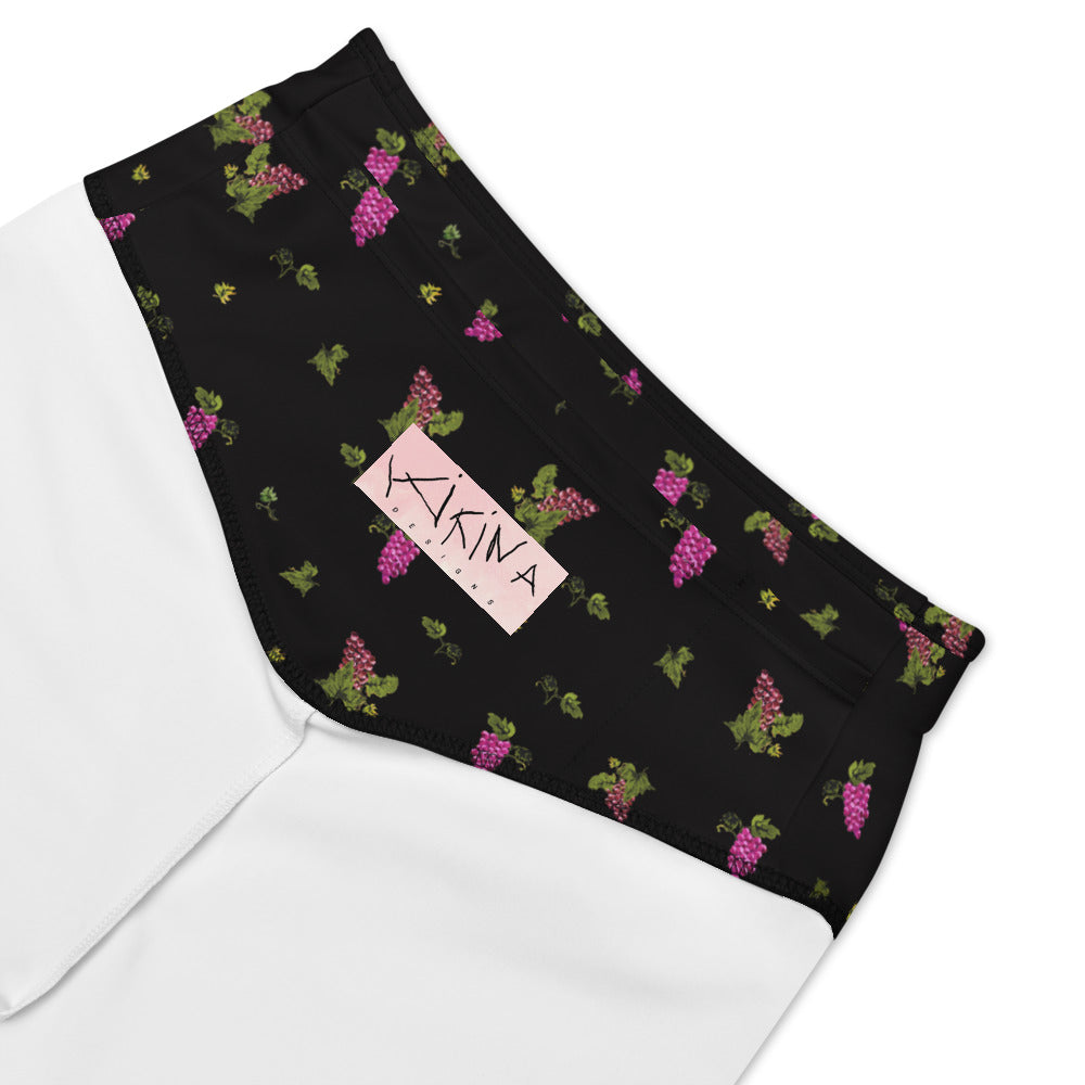 Grape Print Cycling Shorts