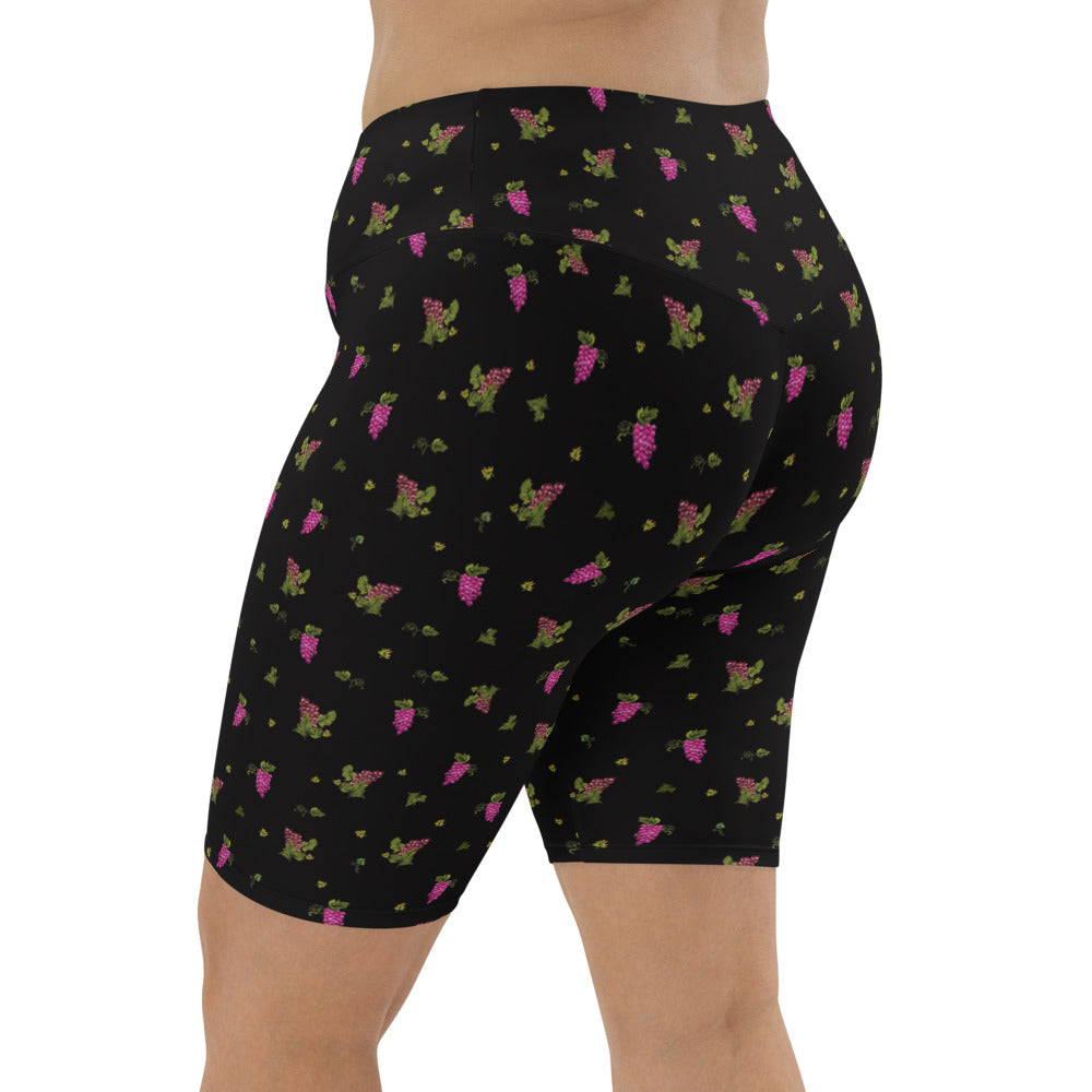 Grape Print Cycling Shorts