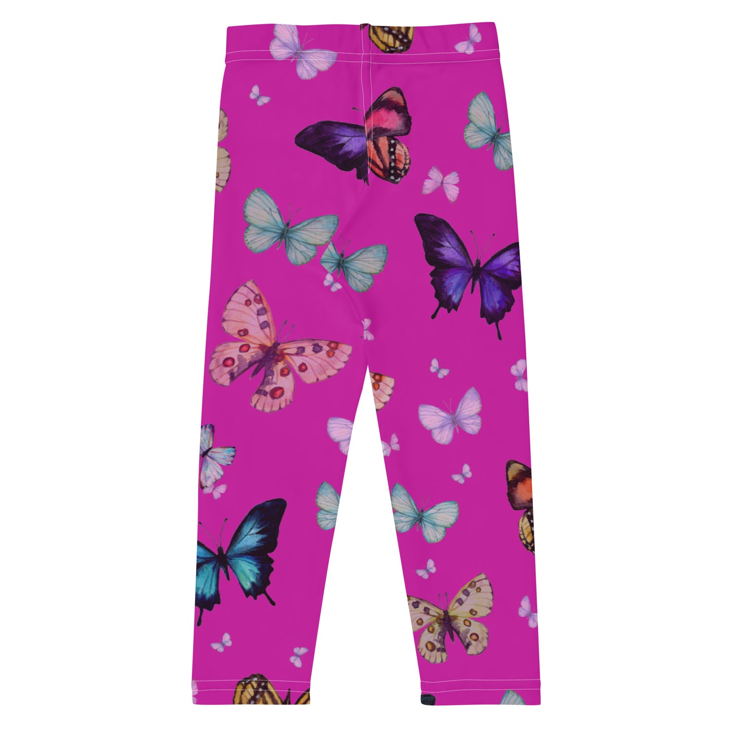 Butterfly Kid's Leggings in Magenta Pink