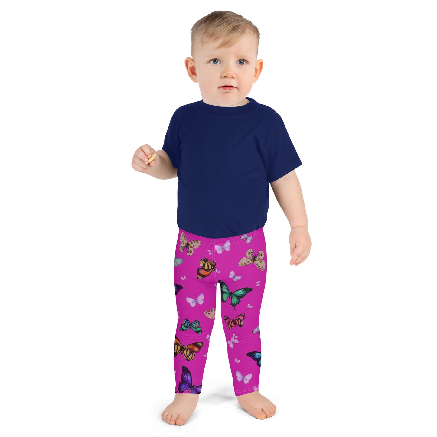 Butterfly Kid's Leggings in Magenta Pink