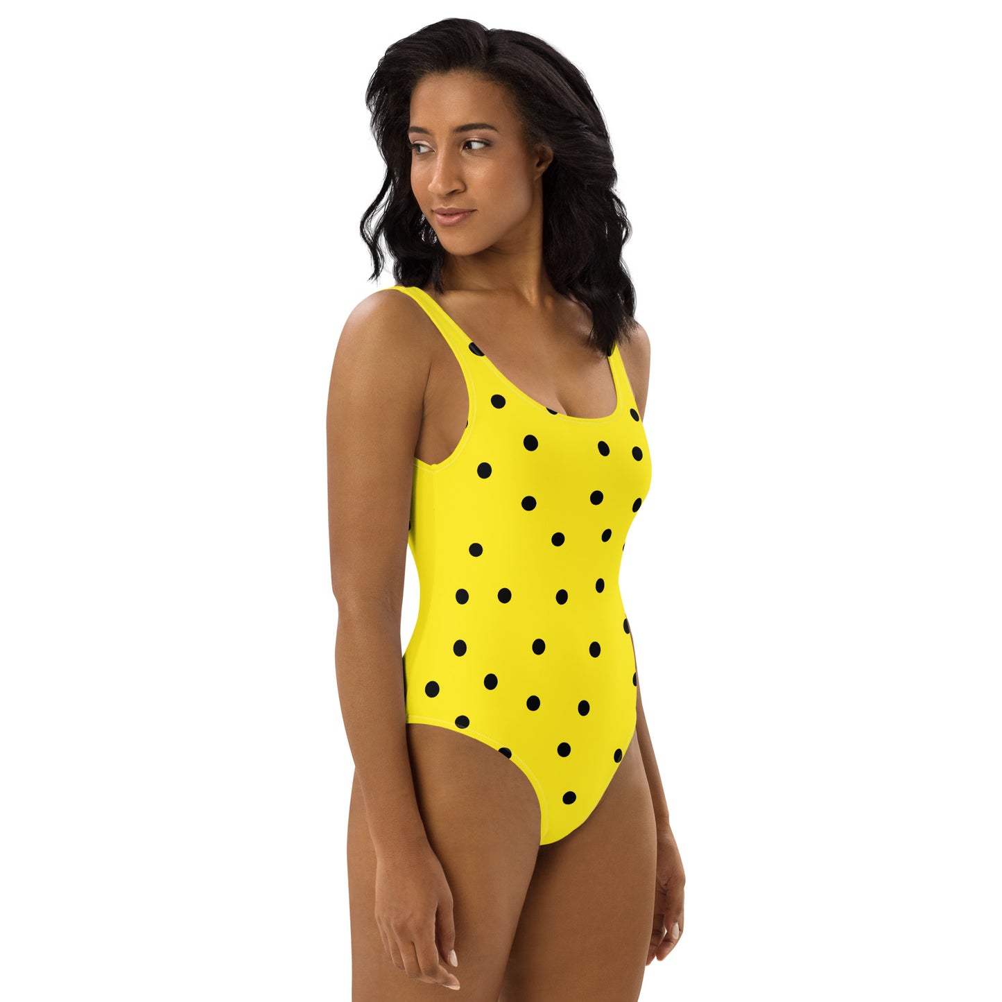 Dot One Piece Swimsuit in Yellow
