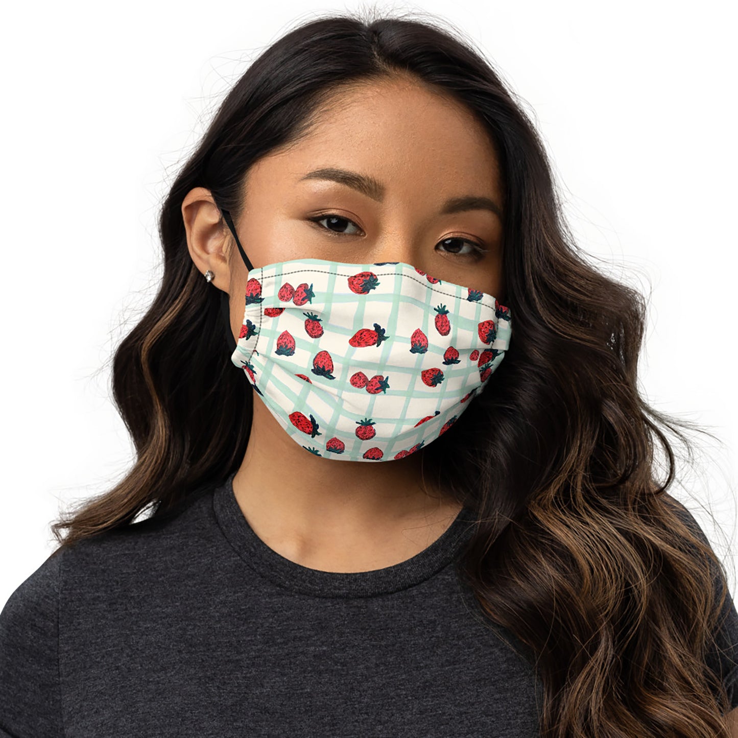 Strawberry Print Premium Unisex  Face Mask