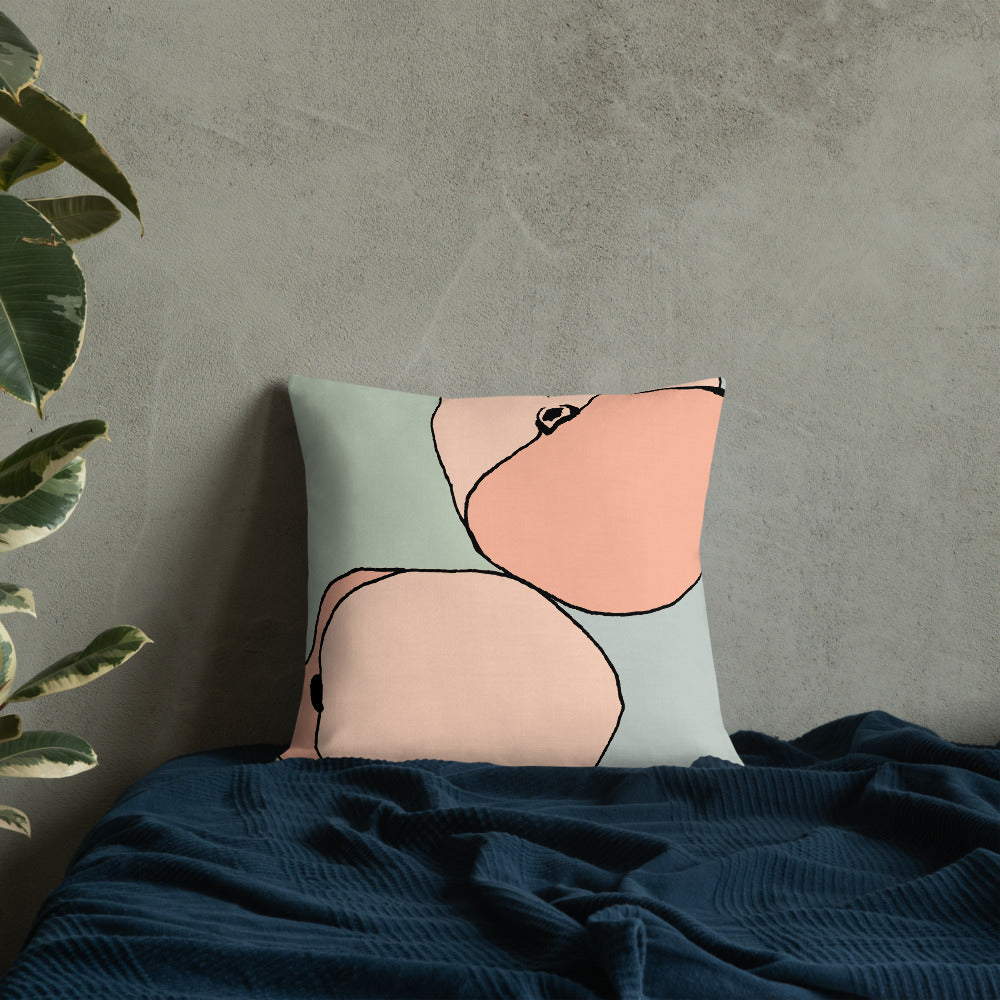 Feelin' Peachy Reversible Linen Look Cushion