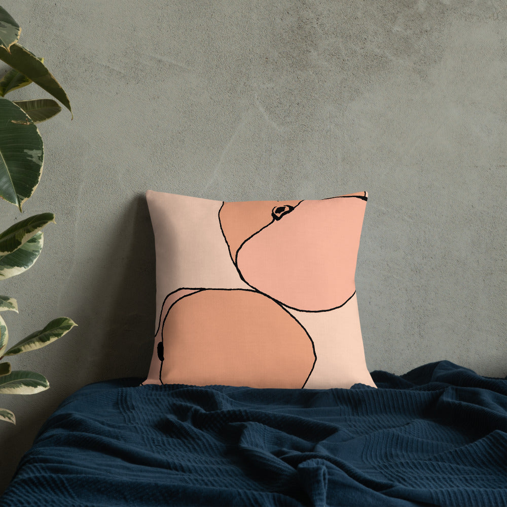 Feelin' Peachy Reversible Linen Look Cushion