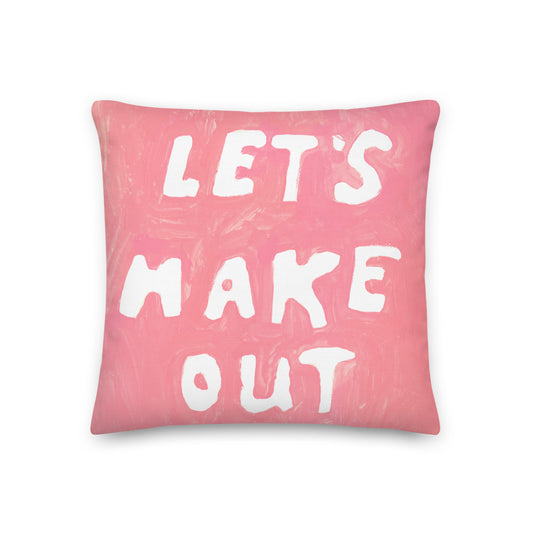 Let's Make Out Doodle Slogan Cushion