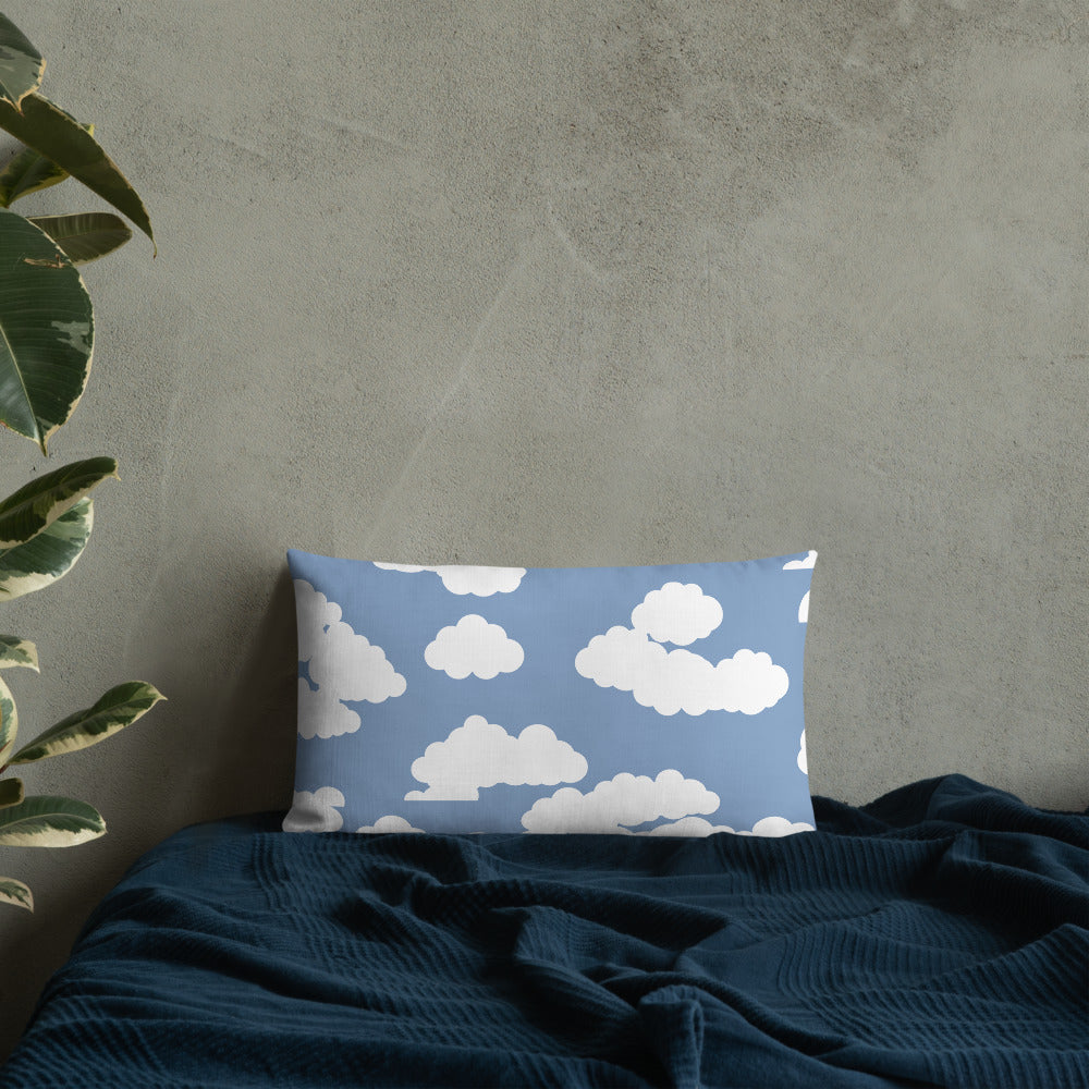 Pillow Talk Cloud Linen Look Canvas Cushion