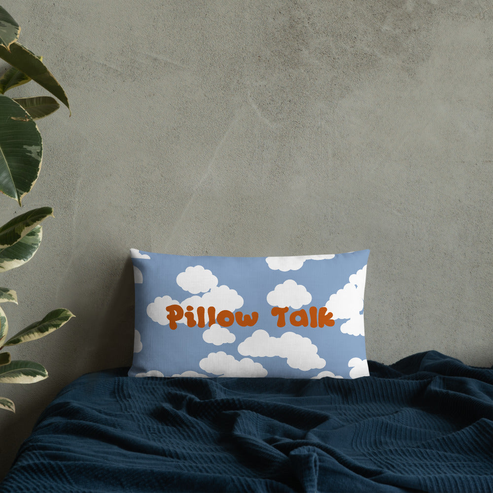 Pillow Talk Cloud Linen Look Canvas Cushion