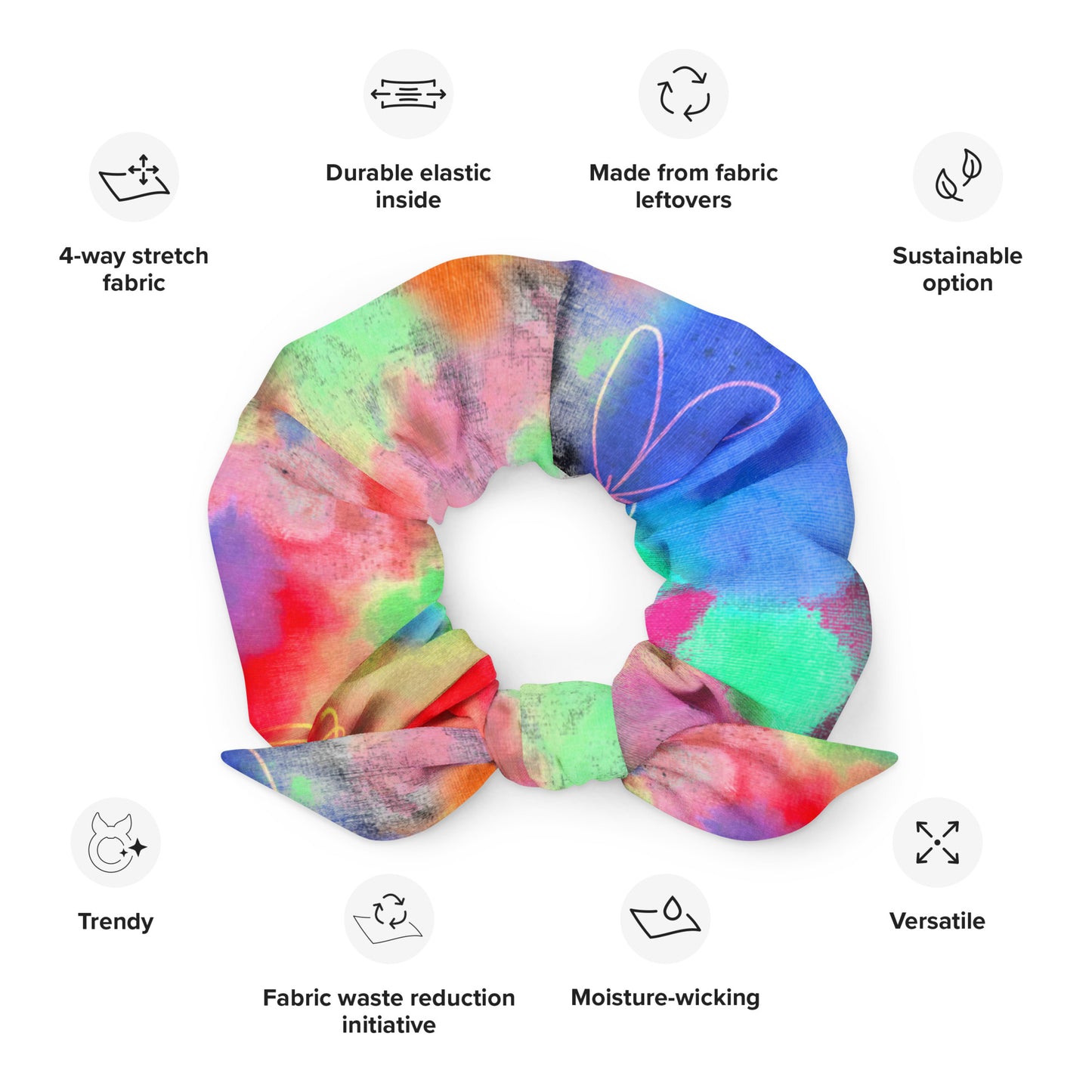 Tie Dye Printed Scrunchie