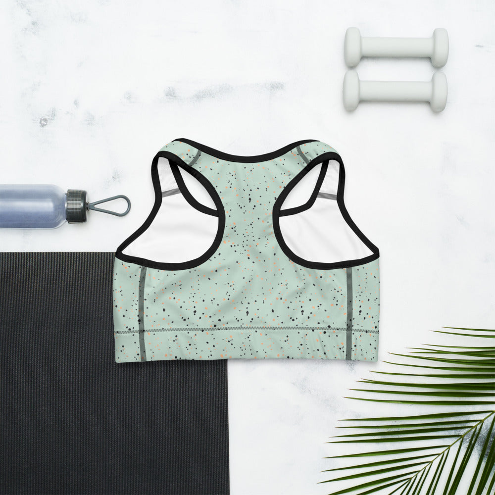 Micro Dot Sports Bra in Mint