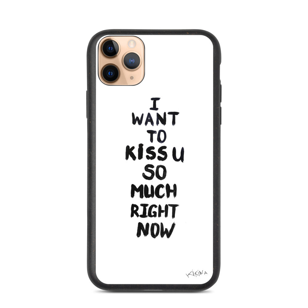 Kiss Slogan Biodegradable Phone Case